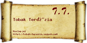Tobak Terézia névjegykártya