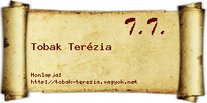 Tobak Terézia névjegykártya